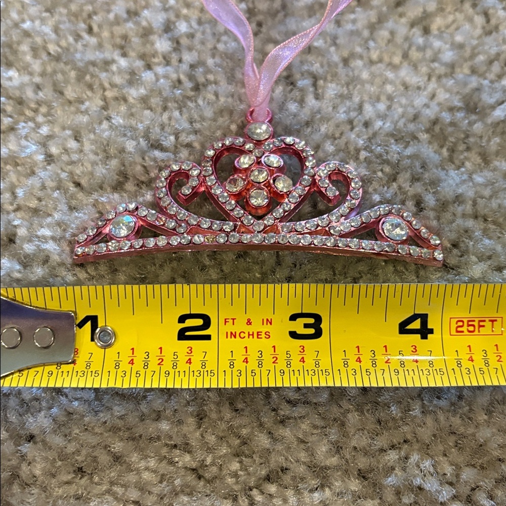 Pink Rhinestone Tiara Ornament - Picture 3 of 3